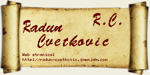 Radun Cvetković vizit kartica